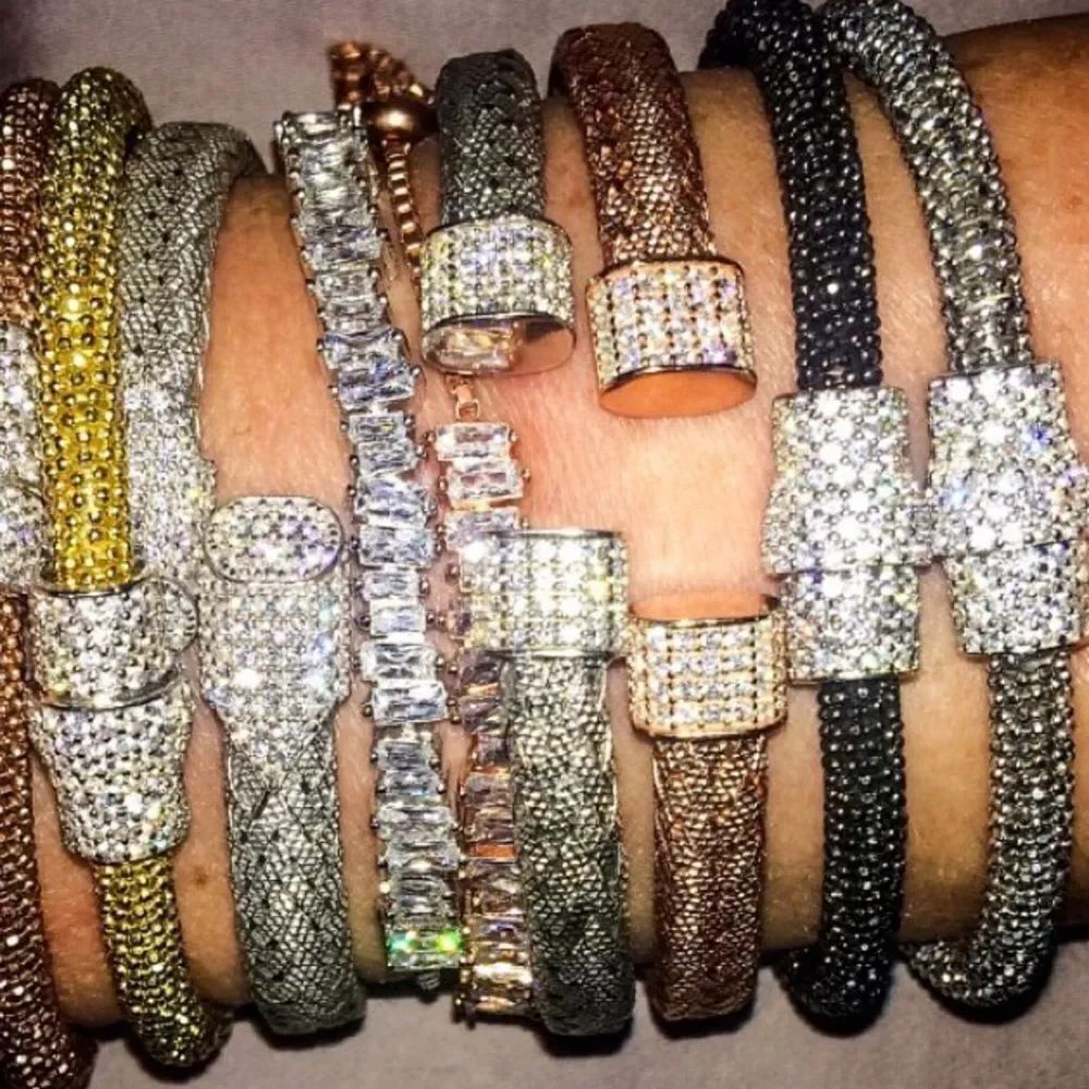 CHAR LALA DESIGNS Pave Magnetic Clasp Bracelets
